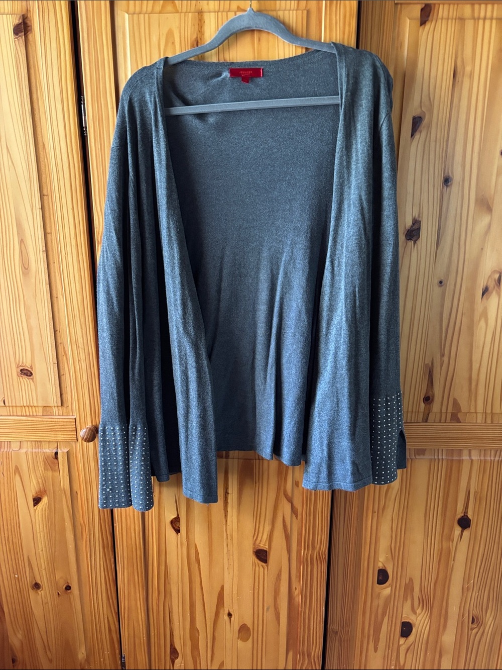 Jennifer Lopez Open-Front Cardigan with Studded Cuffs Feel Your Sassy or Sweet!!